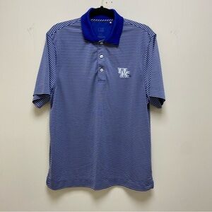 Kentucky Wildcats Cutter & Buck Forge Tonal Stripe Stretch Men's Polo Medium